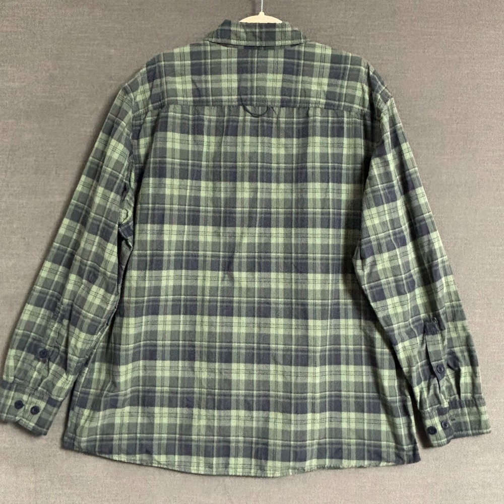 Duluth Shirt XL Green Plaid Nylon Long Sleeve Untucked Outdoor Work Hiking - Picture 6 of 9